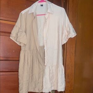 SHEIN Cream Textured Blouse